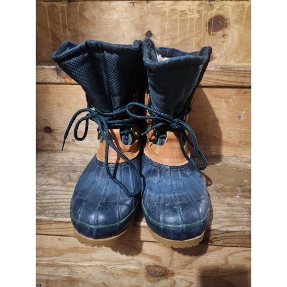 Eddie Bauer Snow Boots Mens Size 8 Multicolor‎ Plaid Leather Winter Insulated main image 7